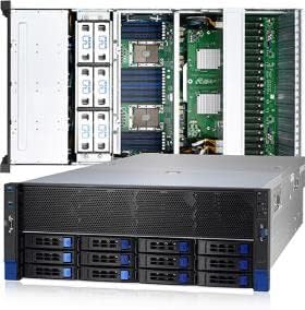 Tyan B7119F83V8E4HR-2T-NS 4U Server DP Xeon Scalable LGA3647 DDR4 (8) 3.5" SATA (4) NVMe U.2 10GPU Single-Root (2) 10GbE Barebone System