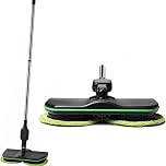Aeroflux Cordless Electric Floor Mop – Rechargeable Scrubber, Sweeper, and Polisher(Black)