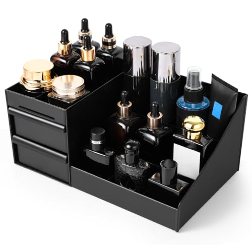 Black Cologne Organizer with Drawers