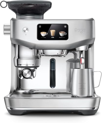 Sage - The Oracle Jet – Espresso Machine with Grinder, Auto Grind & Tamp, Manual & Auto Milk Frother, LCD Display–Brushed Stainless Steel-UAE Version, 2 Year Manufacturer Warranty,Free Coffee from RAW