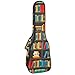 Estantes de libros decorativos coloridos ukelele caso bolsa con almacenamiento impermeable Gig Bag ukelele acolchado bolsa ukelele cubierta