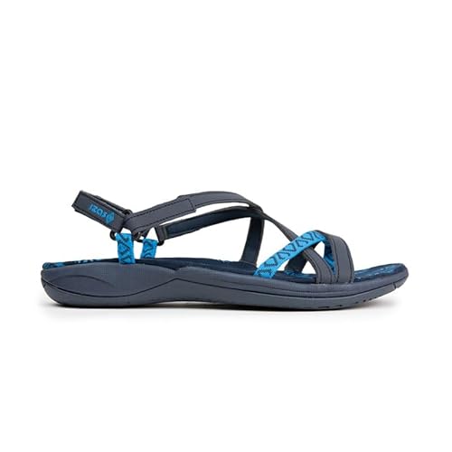 Izas - Sandalias Deportivas para Mujer - Ancelle - Ligeras y Cómodas - Ideales para Trekking y Senderismo - Suela TPR - Color Azul Marino/Azul Claro - TALLA PEQUEÑA (SE RECOMIENDA PEDIR UNA TALLA MÁS)