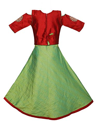 Ashwini Girl Polyester Embroidery Salwar Suit With Skirt3