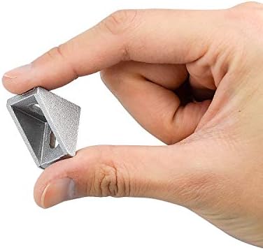 cococity 30pcs 2020 Corner Bracket Aluminum Alloy Right Angle Joint Brace Fastener for Industry Home 3D Printer Cutting Machine (20x20x17mm)