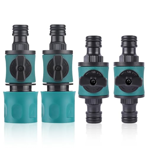 Water Hose Switch Quick Connector Garden Hose Connector in Lines Water Hoses Fittings Hosepipe Connectors Quick Release Garden Hose Shut Off Valve Garden Hoses Connectors & Accessories,4 Pcs