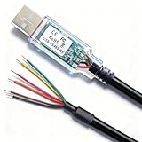 Xiusiyt USB to RS485-WE Serial Cable, RS485-WE-1800-BT UART Serial Converter Cable,USB-RS485-WE Wire End,FT232 Chipset, 6 Way,1.8m/6ft