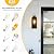 Vintage Outdoor Wall Light Fixtures (2 Pack) - Matte Black Porch Lantern/Exterior Wall Sconce, Glass Shade, Sturdy Metal Frame, Waterproof & Anti-Rust, for Entryway/Garage/Patio/Doorway, E26 Socket