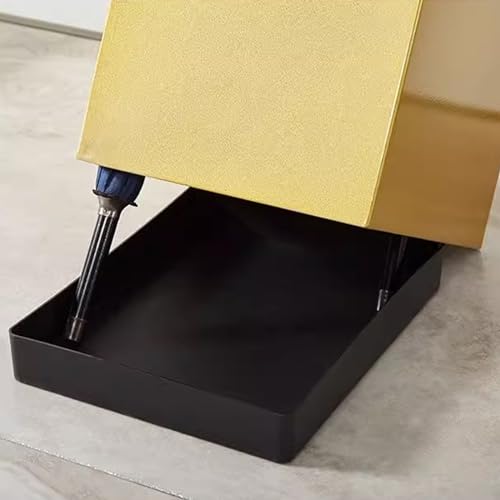 Paragüero De Metal para Bastón Cubo De Almacenamiento Independiente Cuadrado con Bandeja De Goteo Extraíble Diseño Minimalista Moderno (Color : Black) - imagen 5