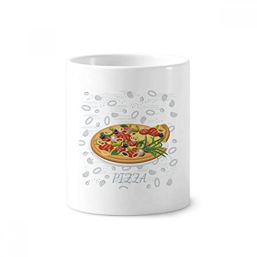 Mug pizza tomate en céramique 350 ml et porte-crayon de bureau italien pour cuisine et travail