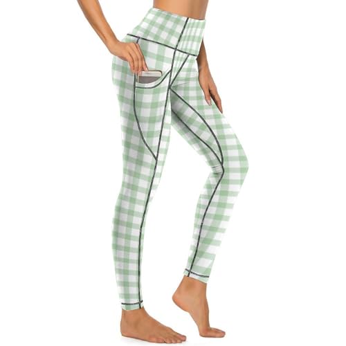 Legging d'entraînement vert clair taille haute anti-glisse : finis les pantalons de yoga qui descendent