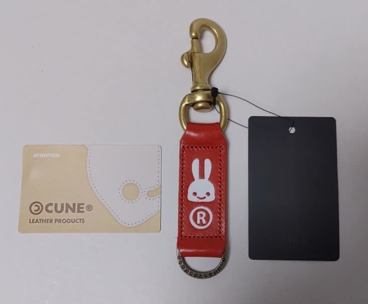 CUNE キーホルダー 首掛け ナチュラル 牛革