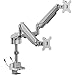 Lorell 99803 USB Pole Dual Monitor Mounting Arm, Gray