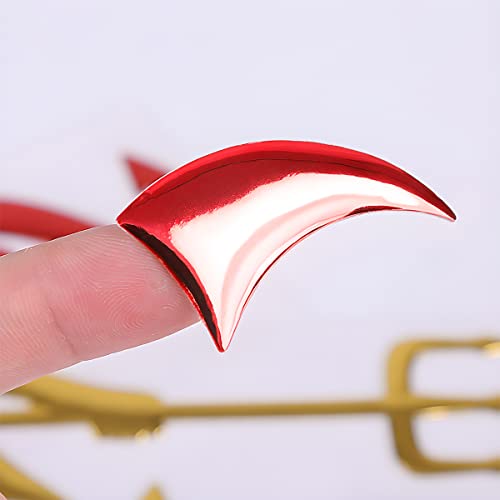 3D Devil Car Logo Stickers, 6Pcs Waterproof Demon Style Vehicle Decal Sticker, Soft Self- Adhesive Auto Emblem Logo Car Styling Paper Decoration, Universal For Suv Truck Pickup (Red) #TOP3