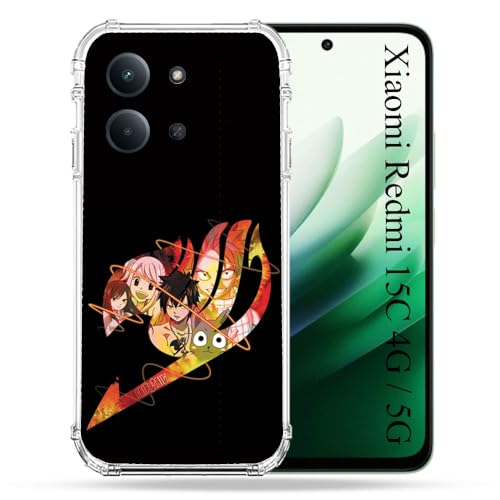 Coque Xiaomi Redmi 15C 4G Manga Fairy Tail Logo Noir antichoc