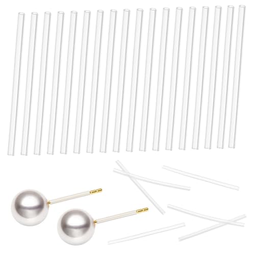 AKOOSY 50pièces Protège-oreilles Silicone Souple Transparent Manchons Pour Boucles Oreilles à Tige Usage Quotidien Confortable Pour Femmes