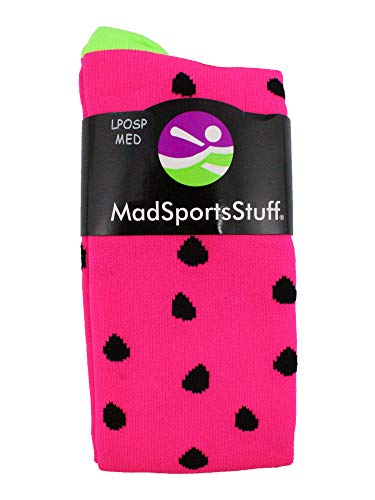 Madsportsstuff Neon Watermelon Over The Calf Socks (Neon Pink/Neon Green, Small) #TOP1
