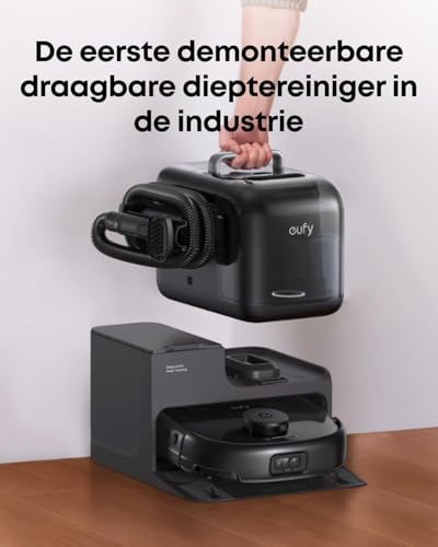 Eufy Omni E28 Robotstofzuiger met Dweil, 20.000Pa Zuigkracht, Draagbare Dieptereiniger, Haarvrije DuoSpiral Borstels, Hoekreiniging - Afbeelding 4