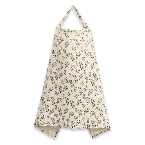 Stilltuch für Unterwegs, Musselin-Abdeckung zum Stillen von Babys, Khaki Nursing Cover, 100% Baumwolle Stillschal, Weicher Und Atmungsaktiver Stillschürze, Geeignet Musselin Stilltuch Für Unterwegs