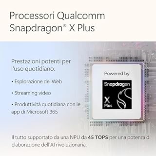 Microsoft Surface Laptop | Copilot+ PC | LCD Touchscreen 13” | Snapdragon® X Plus | 16 GB di RAM | 256 di memoria | Ultimo modello | Platino