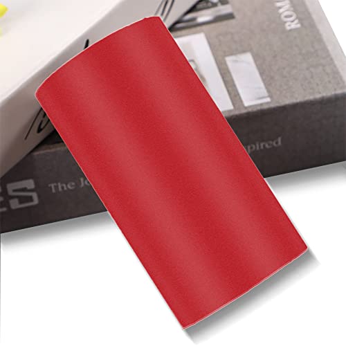 LUO YIYI Frise de papier peint autocollant givré imperméable facile à appliquer pour cuisine, salle de bain 9,9 x 998,2 cm Rouge