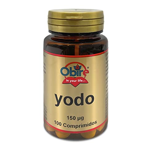 Obire - Yodo - 100 Comprimidos - Bote para 50 Días - Calcio - Favorece el Sistema Cardiovascular - Ayuda a la Tiroides - Ayuda a Combatir el Cansancio