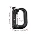 weryerker 12 Pack Multipurpose D-Ring Grimlock Locking for Molle Webbing Molle Clips Hanging Hook Molle Bag Tactical Backpack (Black)
