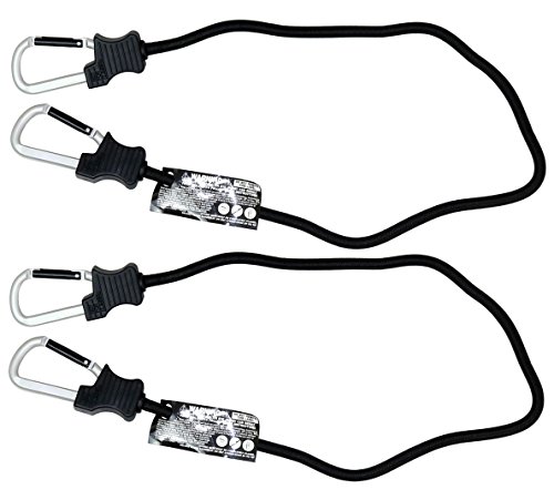Mountain Security 36 Inch Carabiner Style Bungee Cord - 2 Pack