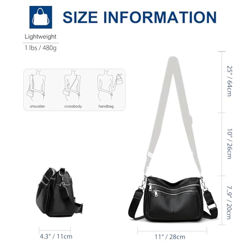 Sac à bandoulière hobo en cuir spacieux pour le bureau et les sorties - 4