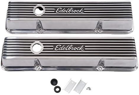 Edelbrock 4263 Elite II Valve Covers for Chevy 262-400 V8 1959-86 Aluminum Finned