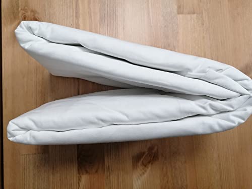 I pay a little Fitted sheet for double bed in plain color Size: 180X200+25 100% Cotton in (White), French - Image 4