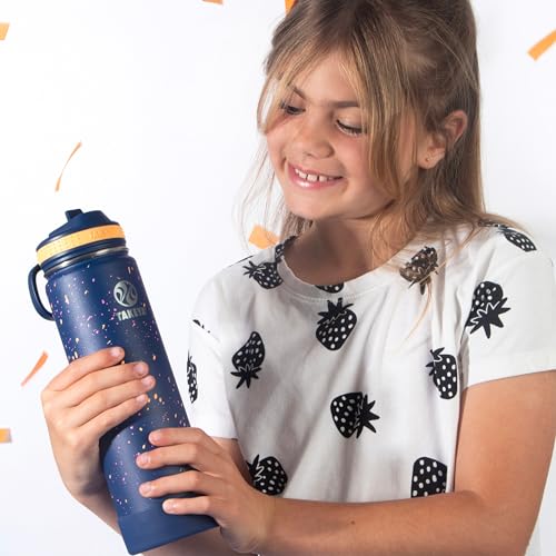 Image of Takeya 22 oz Actives Stainless Steel Water Bottle with Straw Lid - Leakproof, Double-Wall Insulated, Keeps Drinks Cold 24 hrs /Hot 12 hrs, BPA-Free, Powder-Coated, Gym & Travel, Cool Ray