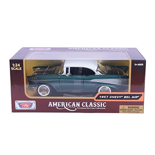 Motormax 1:24 Die-Cast 1957 Chevy Bel Air miniatura 6