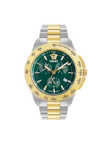 Versace V-Sport 44 mm Green Dial Men Chrono Watch - Image 5