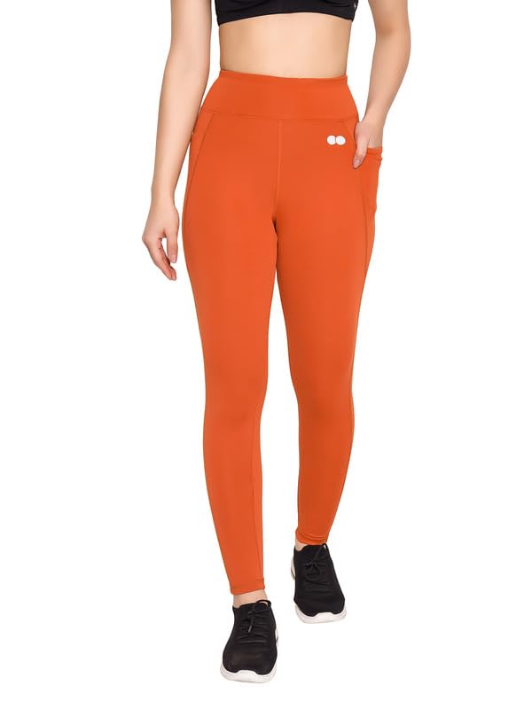 clovia Women's High Rise Snug-Fit High-Rise 4 Pocket Active Tights-picture-37