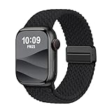 Butifacionコンパチブル アップルウォッチ バンド ナイロン 磁気式 49mm 46mm 45mm 44mm 42mm 41mm 40mm 38mm Apple Watch バンド 編み込み バックル マグネット アップルウォッチ スポーツベルト ソロループ 伸縮性 iWatch Series 11 10 9 8 7 6 5 4 SE Ultra 3 2 1 に対応 調整が簡単 柔軟 通気