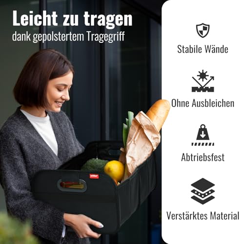 achilles Auto Kofferraum Organizer – Kofferraumtasche faltbar und viel Stauraum – Geräumige & Pflegeleichte Faltbox – Auto Zubehör Innenraum Organizer – Stabiler Boden & Tragegriff