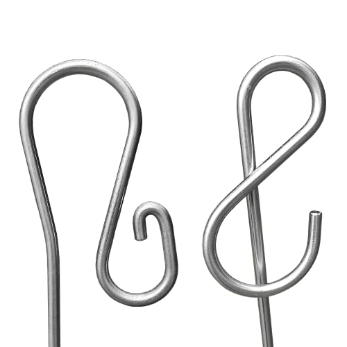 2 Pflanzstäbe Edelstahl - rostfrei | 80 cm | Optimal als Pflanzenstütze | Metall Rankhilfe für Zimmerpflanzen, Balkon und Garten | langlebige, dekorative Blumenstütze