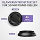 Filzada® 4x Klavieruntersetzer aus Hartholz SCHWARZ - Möbeluntersetzer für Schwere Möbel - hochwertige Piano Caster Cups - Möbel Untersetzer für alle Böden - Klavieruntersetzer Parkett