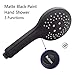 Produktbild BTASS DREI Funktion Duschkopf Handbrause,5 Inch Hochdruck Handheld Brausekopf Dusche,Wassersparend Druckerhöhend Brausekopf Dusch Kopf Mit Antikalk-Funktion,Schwarz