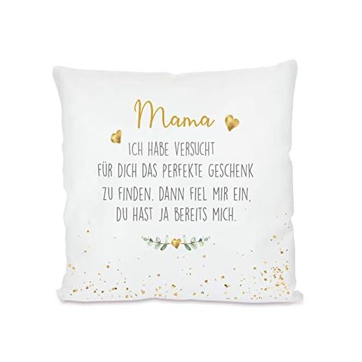 Manufaktur Liebevoll I Kissen „Mama, ich Habe versucht I Geschenk für die Mama, Mutter I Besondere Geschenkidee als Dankeschön, zum Geburtstag und zu Weihnachten I 40x40 cm