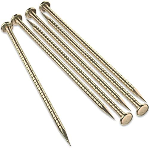 JPOIP 16 Inch Rebar Stakes - 1/2 Inch Diameter Galvanized Steel Ground Anchors - Heavy Duty Plant Support Garden Stake for Speed Bump, Wheel Stop, Tent (6 Pack)