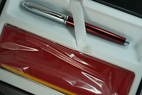 Bolígrafo roller Cross Townsend rojo con funda
