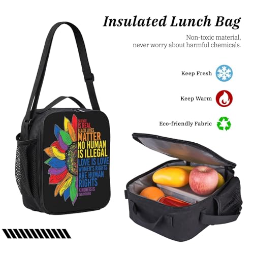 Gay Pride 17 Inch Backpack Sets Lunch Bag Lightweight Daypack for Men Women 3Pcs4