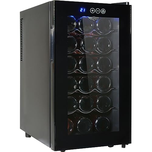 Listado de Sistemas de refrigeración para vinotecas comprados en linea. 49 GUTSTARK Cava de Vinos Refrigerador Enfriador de Vino para 18 Botellas Cava de Vinos Refrigerador Vino Iluminacion Led con Control de Temperatura Digital