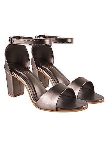 Image of Shoetopia Stylish Ankle Strap Block Heeled Sandals for Women & Girls
