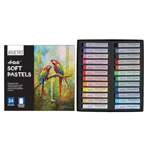 Pastels doux Brustro riches en pigments lot de 24 nuances intenses