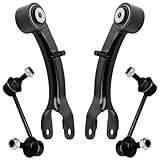 Detroit Axle - 4pc Rear Upper Control Arms Kit for Jeep 2014-2017 Cherokee 2 Rear Upper Control Arms 2 Sway Bar End Links 2015 2016 Replacement