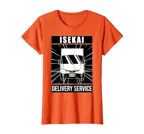 Truck-Kun ISEKAI DELIVERY Service! | Japanese Kanji T-Shirt, Women, Orange, X-Large