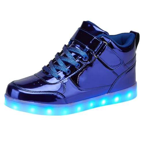 Image of SANYES LED Light Up Shoes for Men Women, USB Rechargeable High Top Glowing Sneakers, Luminous Dancing Shoes