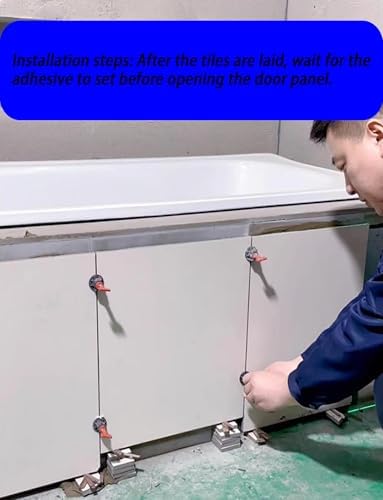 360° Heavy Duty Concealed Pivot Hinge for Invisible Doors, Stainless Steel Hidden Hinge for Stone Tile & Marble Access Panel (15.8"x23.6"x1.8")